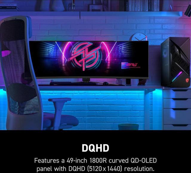 MSI 49" 240 Hz OLED DQHD Gaming Monitor Adaptive Sync MPG 491CQPX QD OLED