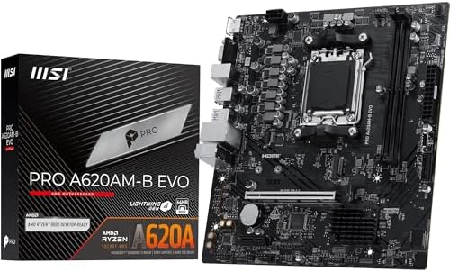 MSI A520M A PRO V1 Gaming Motherboard  AMD Ryzen 5000  AM4  DDR4  PCIe 3 0  SATA 6Gb/s  M 2  USB 3 2 Gen 1  DVI/HDMI  Micro ATX 