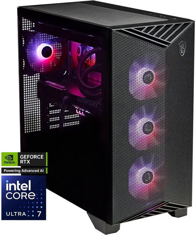 MSI Aegis RS2 Series Gaming Desktop PC Intel Core Ultra 7 265K 32GB DDR5 2 TB SSD GeForce RTX 5070 Ti Windows 11 Home  Aegis RS2 AI C2NVR7 1296US 