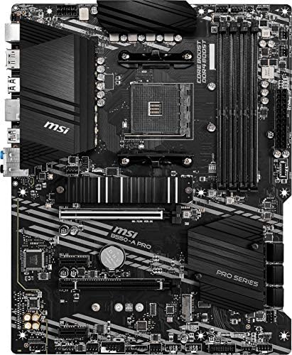MSI B550 A PRO ProSeries Motherboard  AMD Ryzen 5000  AM4  DDR4  PCIe 4 0  SATA 6Gb/s  M 2  USB 3 2 Gen 2  HDMI/DP  ATX 