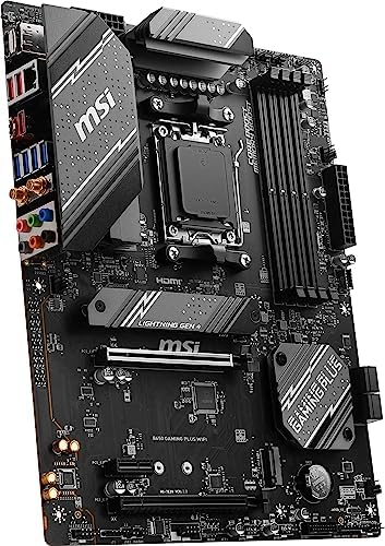 MSI B650 Gaming Plus WiFi Gaming Motherboard  AMD Ryzen 9000/8000/7000 Series Processors  AM5  DDR5  PCIe 4 0  M 2  SATA 6Gb/s  USB 3 2 Gen 2  HDMI/DP  Wi Fi 6E  Bluetooth 5 3  2 5Gbps LAN  ATX 