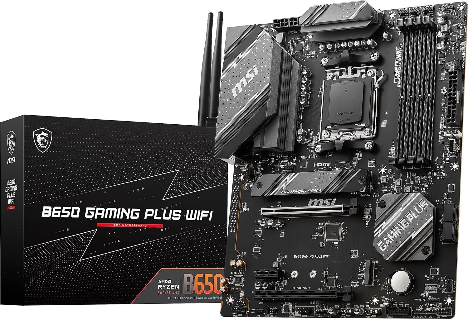MSI B650 Gaming Plus WiFi Gaming Motherboard  AMD Ryzen 9000/8000/7000 Series Pr