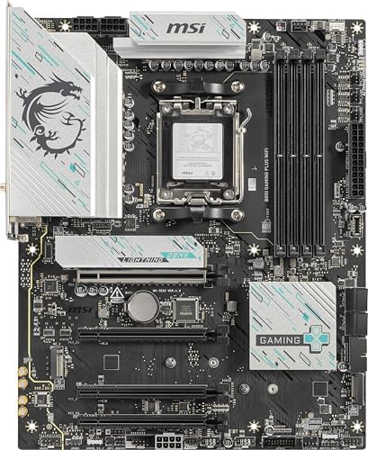 MSI B850 GAMING PLUS WIFI Motherboard ATX Supports AMD Ryzen 9000 7000 Processors AM5 DDR5 Memory 8200  MT/s  OC  PCIe 5 0x16 & 4 0x16 M 2 Gen5 Wi Fi 7 5G LAN HIGH SPEED DDR5 RAM 32GB  2x 16GB  Bundle