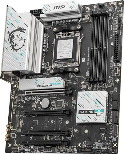 MSI B850 GAMING PLUS WIFI Motherboard ATX Supports AMD Ryzen 9000 7000 Processors AM5 DDR5 Memory 8200  MT/s  OC  PCIe 5 0x16 & 4 0x16 M 2 Gen5 Wi Fi 7 5G LAN HIGH SPEED DDR5 RAM 32GB  2x 16GB  Bundle