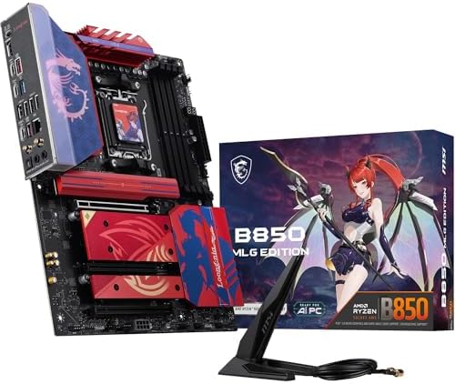 MSI B850 MLG EDTION Motherboard  ATX   Supports AMD Ryzen 9000/8000 / 7000 Processors  AM5 80A SPS VRM  DDR5 Memory Boost  8400 MT/s OC   PCIe 5 0 x16  M 2 Gen5  Wi Fi 7  5G LAN
