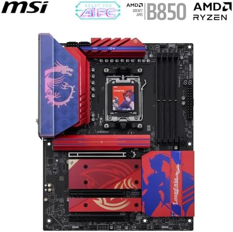 MSI B850 MLG EDTION Motherboard  ATX   Supports AMD Ryzen 9000/8000 / 7000 Processors  AM5 80A SPS VRM  DDR5 Memory Boost  8400 MT/s OC   PCIe 5 0 x16  M 2 Gen5  Wi Fi 7  5G LAN