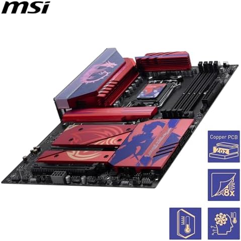 MSI B850 MLG EDTION Motherboard  ATX   Supports AMD Ryzen 9000/8000 / 7000 Processors  AM5 80A SPS VRM  DDR5 Memory Boost  8400 MT/s OC   PCIe 5 0 x16  M 2 Gen5  Wi Fi 7  5G LAN