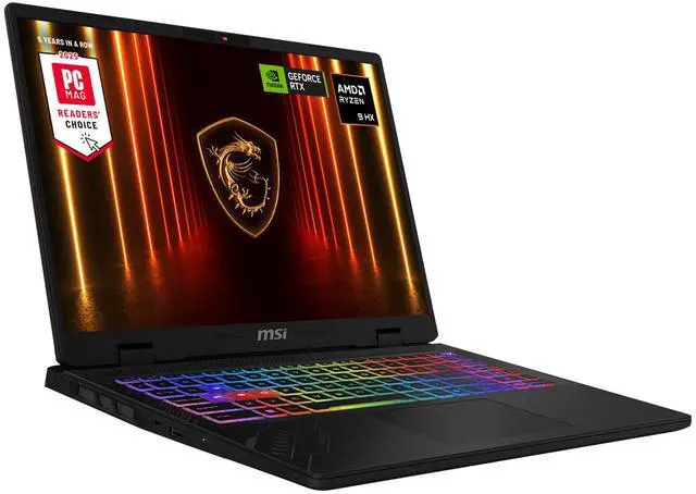 MSI CROSSHAIR A16 16" QHD  240Hz AMD  Ryzen  9 8940HX RTX 5060 32GBDR5 1TB NVMe SSD Win 11 Gaming Laptop D8WFKG 015US
