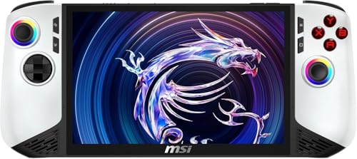 MSI Claw 8 AI  A2VM PC Gaming Handheld  Intel Ultra 7 258V  8 FHD 120Hz Display  32GB LPDDR5  1TB NVMe SSD  MicroSD Card Reader  Thunderbolt 4  Win 11 Home  White Polar Tempest Edition 084US