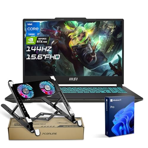 MSI Cyborg 15 i7 RTX 4060 Pro Gaming Laptop  15 6 FHD 144Hz  Intel i7 12650H  Beats AMD Ryzen 7 7435HS   NVIDIA RTX 4060  32GB DDR5 RAM  1TB SSD  Wi Fi 6  Win 11 P  Bundle with PCO Laptop Cooler