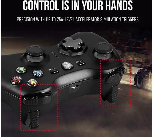 MSI Force GC30V2 Wireless Gaming Controller  Dual Vibration Motors  Dual Connection Modes  Interchangeable D Pads  Compatible with PC & Android
