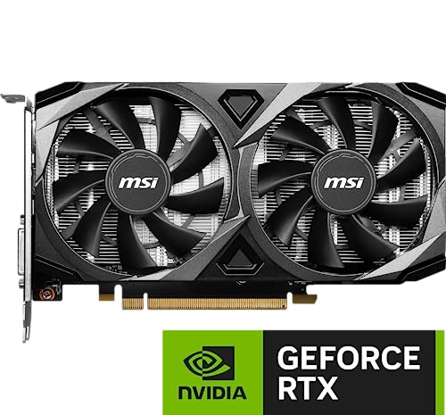 MSI Gaming GeForce RTX 3050 8GB GDRR6 Boost Clock  1807 MHz 128 Bit HDMI/DP PCIe 4 Torx Twin Fans Ampere OC Graphics Card  RTX 3050 Ventus 2X XS 8G OC 