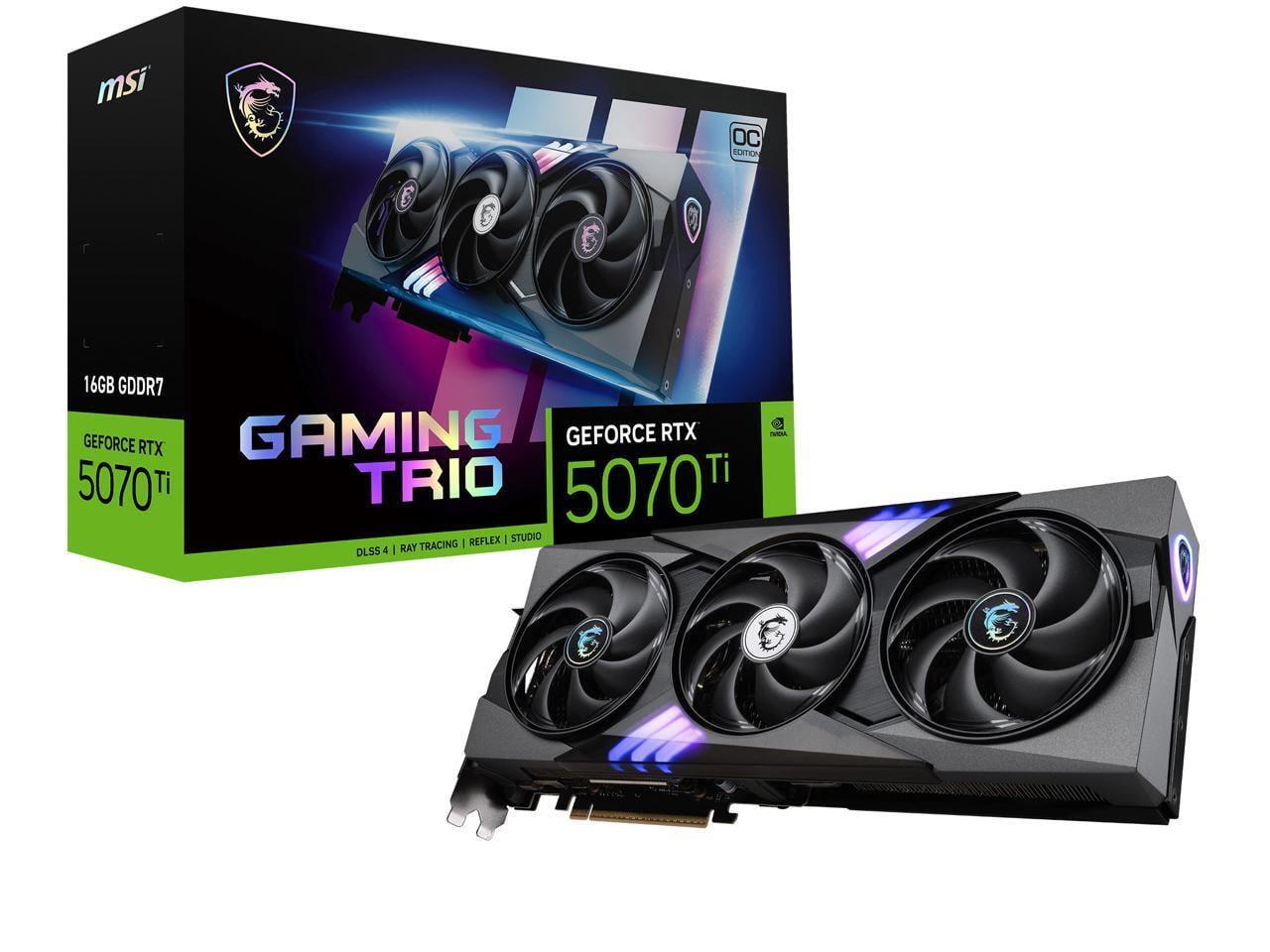 MSI Gaming GeForce RTX 5070 Ti 16GB GDDR7 PCI Express 5 0 Graphics Card RTX 5070 Ti 16G GAMING TRIO OC