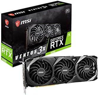 MSI Gaming GeForce RTX 3090 24GB GDRR6X 384 Bit HDMI/DP Nvlink Torx Fan 3 Ampere Architecture OC Graphics Card  RTX 3090 VENTUS 3X 24G OC   Renewed 