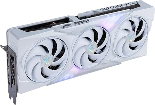 MSI Gaming RTX 5070 TI 16G Gaming Trio OC White Graphics Card  16GB GDDR7  256 bit  Extreme Performance  2580 MHz  DisplayPort x 3 2 1a  HDMI 2 1b  NVIDIA Blackwell Architecture