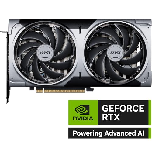 MSI Gaming RTX 5070 12G Ventus 2X OC Graphics Card  12GB GDDR7  192 bit  Extreme Performance  2557 MHz  DisplayPort x3 2 1a  HDMI 2 1b  NVIDIA Blackwell Architecture 
