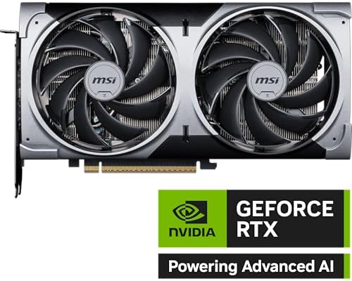 MSI Gaming RTX 5070 12G Ventus 2X OC Graphics Card  12GB GDDR7  192 bit  Extreme Performance  2557 MHz  DisplayPort x3 2 1a  HDMI 2 1b  NVIDIA Blackwell Architecture 