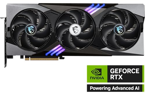 MSI Gaming RTX 5080 16G Gaming Trio OC Graphics Card  16GB GDDR7  256 bit  Extreme Performance  2715 MHz  DisplayPort x 3 2 1a  HDMI 2 1b  NVIDIA Blackwell Architecture 