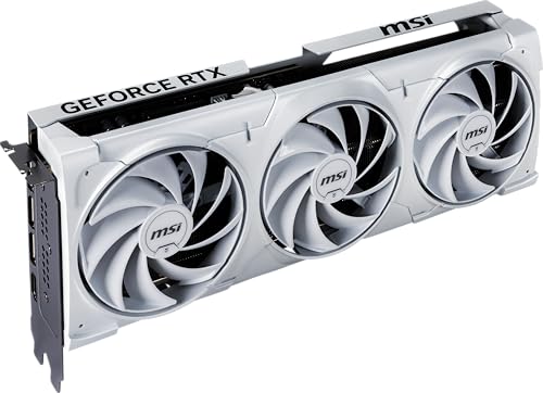 MSI Gaming RTX 5080 16G Ventus 3X OC White Graphics Card  16GB GDDR7  256 bit  Extreme Clock TBD MHz  DisplayPort x 3 2 1a  HDMI 2 1b  NVIDIA Blackwell Architecture 