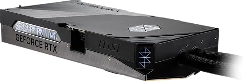 MSI Gaming RTX 5080 16G SUPRIM Liquid SOC Graphics Card  16GB GDDR7  256 bit  Extreme Performance  2760 MHz  DisplayPort x 3 2 1a  HDMI 2 1b  NVIDIA Blackwell Architecture 