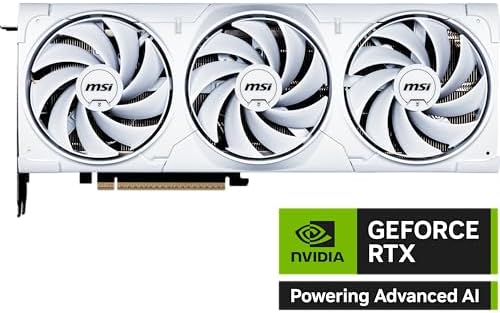 MSI Gaming RTX 5080 16G Ventus 3X OC White Graphics Card  16GB GDDR7  256 bit  Extreme Clock TBD MHz  DisplayPort x 3 2 1a  HDMI 2 1b  NVIDIA Blackwell Architecture 