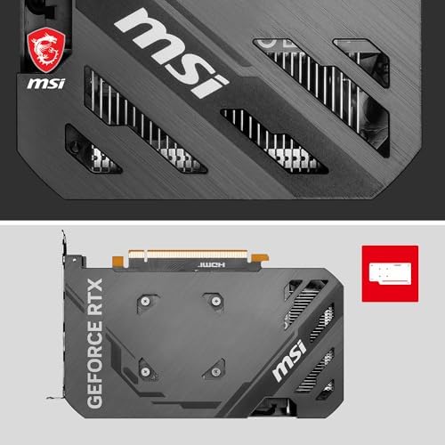 MSI GeForce RTX 4060 Ventus 2X Black 8G OC Gaming Graphics Card   8GB GDDR6X  PCI Express Gen 4  128 bit  3X DP v 1 4a  HDMI 2 1a  Supports 4K & 8K HDR 