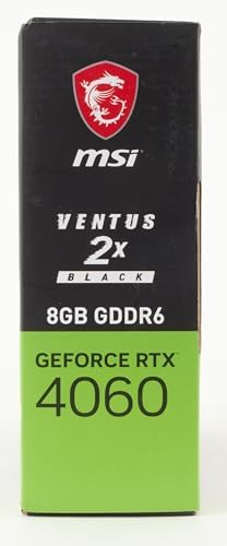 MSI GeForce RTX 4060 Ventus 2X Black 8G OC Gaming Graphics Card   8GB GDDR6X  PCI Express Gen 4  128 bit  3X DP v 1 4a  HDMI 2 1a  Supports 4K & 8K HDR 