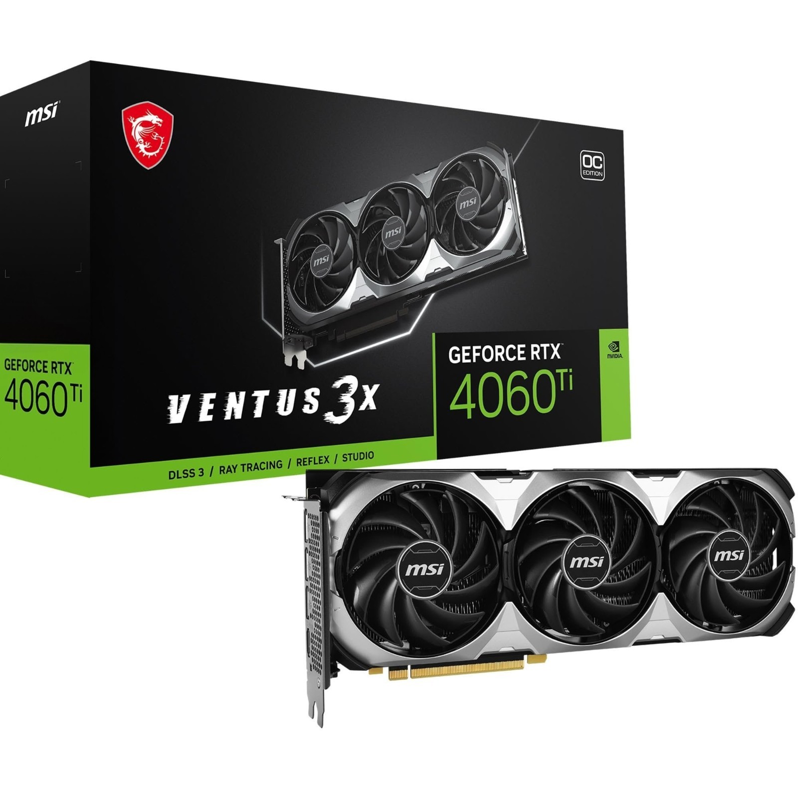 MSI GeForce RTX 4060 Ti VENTUS 3X 8G OC Video Card