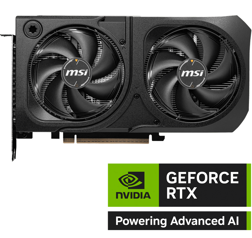 MSI GeForce RTX 5060 Ti 8G SHADOW 2X OC PLUS Graphics Card  8GB GDDR7  DPx3  HDMIx1  DLSS 4