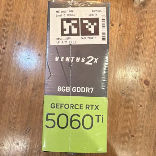 MSI GeForce RTX 5060 Ti Ventus 2X OC 8GB GDDR7 Ray Tracing DLSS 4 Graphics Card