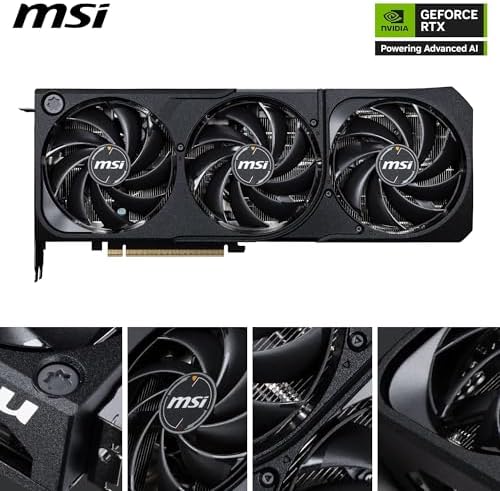 MSI GeForce RTX 5070 Ti 16G Shadow 3X OC   16GB GDDR7  28Gbps/256 bit   PCIe 5  Boost  2482MHz  HDMI 2 1b  DisplayPort 2 1b