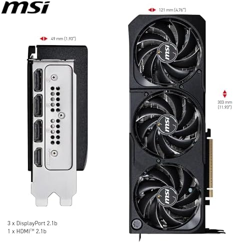 MSI GeForce RTX 5070 Ti 16G Shadow 3X OC   16GB GDDR7  28Gbps/256 bit   PCIe 5  Boost  2482MHz  HDMI 2 1b  DisplayPort 2 1b
