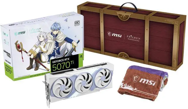 MSI GeForce RTX 5070 Ti 16GB GDDR7 PCI Express 5 0 ATX Video Card GeForce RTX 5070 Ti 16G FRIEREN EDITION OC