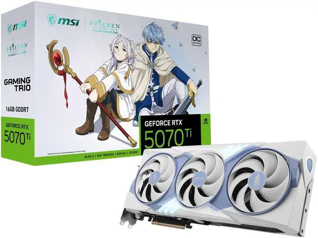 MSI GeForce RTX 5070 Ti 16GB GDDR7 PCI Express 5 0 ATX Video Card GeForce RTX 5070 Ti 16G FRIEREN EDITION OC