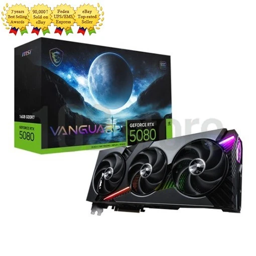MSI GeForce RTX 5080 VANGUARD SOC D7 16GB HYPER FROZR GPU