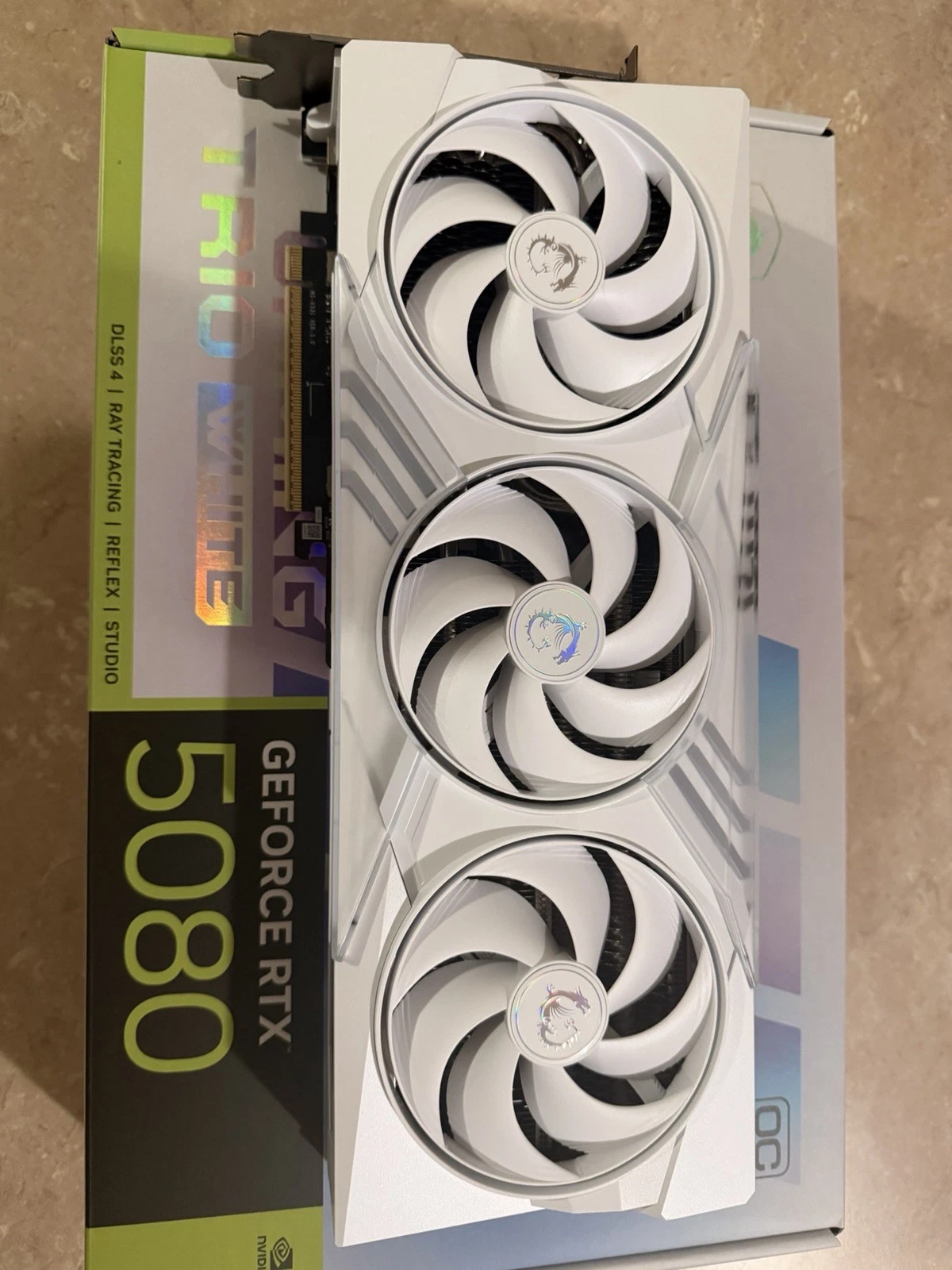 MSI GeForce RTX 5080 Gaming Trio OC White 16GB GDDR7 Graphics Card