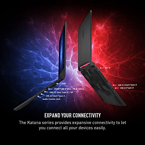 MSI Katana 15 15 6 165Hz QHD Gaming Laptop Intel Core i7 13620H NVIDIA Geforce RTX 4070 16GB DDR5 1TB NVMe SSD Cooler Boost 5 Win 11 Black B13VGK 2000US