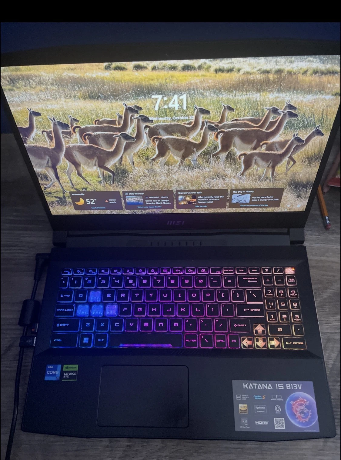 MSI Katana 15 B13VFK 15 6  Gaming Laptop RTX 4060 i7 13620H 16GB 1TB SSD 144Hz
