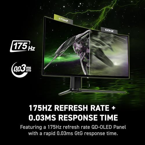 MSI MAG341CQP QD OLED 34 Curved OLED Gaming Monitor 3440 x 1440 UWQHD 0 03ms Response time 175Hz True Black HDR 400 HDMI DP Port USB Type C Tilt Height Black
