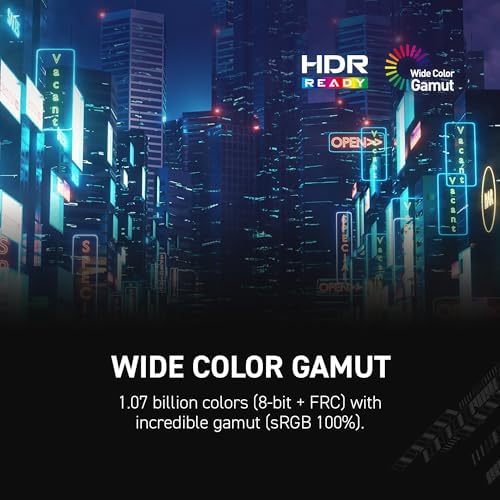 MSI MAG 255F E20 25 inch 1920 x 1080  FHD  Gaming Monitor  200Hz  Adaptive Sync  HDMI  DisplayPort  VESA Mountable  Tilt  Height Adjustable  Speaker  0 5ms  Black