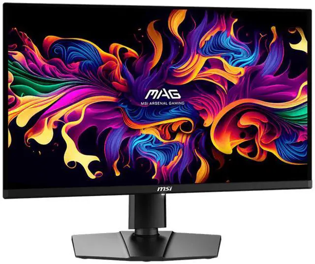 MSI MAG 271QPX QD OLED E2 27  WQHD Gaming Monitor   240Hz  0 03ms GTG  QD OLED  FreeSync Premium Pro  HDR True Black 400  HDMI 2 1  USB C  Anti Reflection  Frameless Design  Adjustable Stand