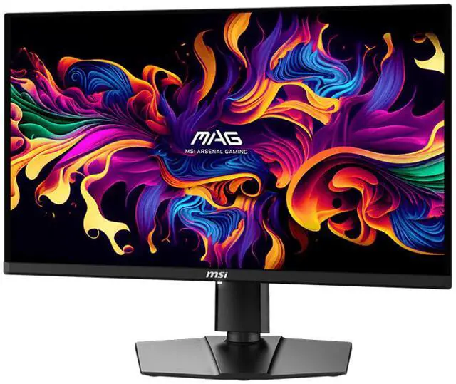 MSI MAG 271QPX QD OLED E2 27  WQHD Gaming Monitor   240Hz  0 03ms GTG  QD OLED  FreeSync Premium Pro  HDR True Black 400  HDMI 2 1  USB C  Anti Reflection  Frameless Design  Adjustable Stand