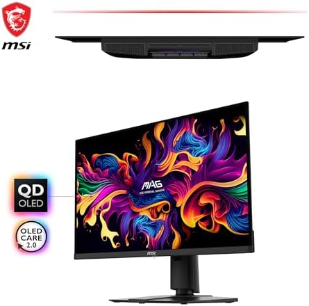 MSI MAG 271QPX QD OLED E2 27 inch 2K Gaming Monitor  2560 x 1440  QHD   0 03ms Response Time  240Hz  True Black HDR 400  HDMI  DP Port  Tilt and Height Adjustable