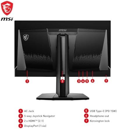 MSI MAG 271QPX QD OLED E2 27 inch 2K Gaming Monitor  2560 x 1440  QHD   0 03ms Response Time  240Hz  True Black HDR 400  HDMI  DP Port  Tilt and Height Adjustable