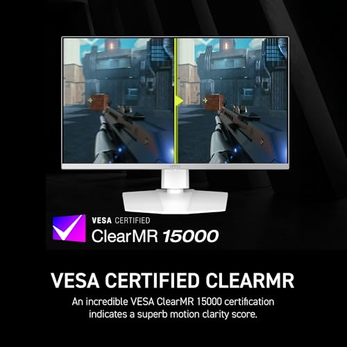 MSI MAG 272QPW QD OLED X28 27 inch 2560 x 1440  QHD  Gaming Monitor  280Hz  Adaptive Sync  HDR Ready  HDMI  VGA Port  VESA Mountable  Tilt  4 Side Slim Bezel  0 03ms  White