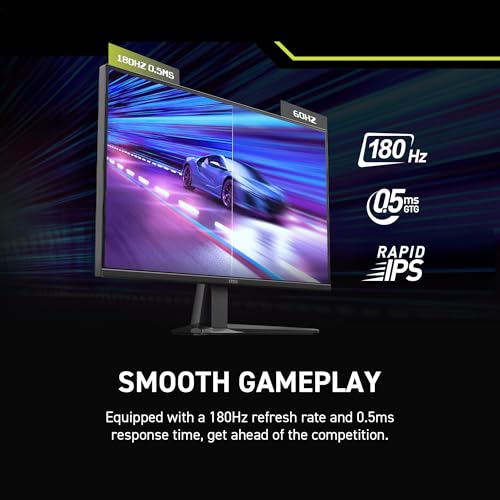 MSI MAG 275QF 27 inch 2K Gaming Monitor 2560 x 1440 UHD 0 5ms Response Time 180Hz HDR Ready HDMI DP Port Tilt Adjustable