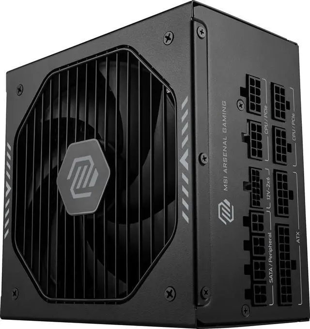 MSI MAG A1000GLS PCIE5  Fully Modular Compact Gaming 1000W Power Supply  80  Gold  ATX 3 1 & PCIe 5 1 Ready  Dual color 12V 2x6 cable  Low Noise  Embossed Jacket Cables  10 Year Warranty