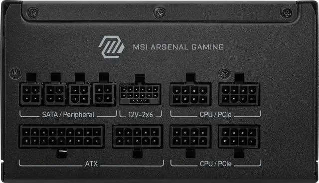 MSI MAG A1000GLS PCIE5  Fully Modular Compact Gaming 1000W Power Supply  80  Gold  ATX 3 1 & PCIe 5 1 Ready  Dual color 12V 2x6 cable  Low Noise  Embossed Jacket Cables  10 Year Warranty