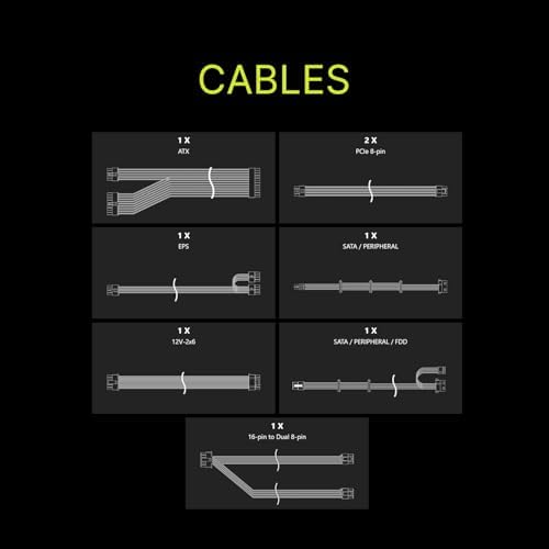 MSI MAG A850GLS PCIE5 ATX 3.1 Fuente de alimentación para juegos - Full Modular - 80 Plus Gold Certified 850W - Condensadores 100% japoneses a 221.0 °F - ATX PSU