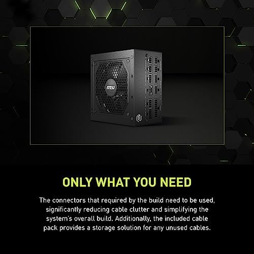 MSI MAG A850GL PCIE 5 & ATX 3 0 Gaming Power Supply   Full Modular   80 Plus Gold Certified 850W   Compact Size   ATX PSU  Renewed 